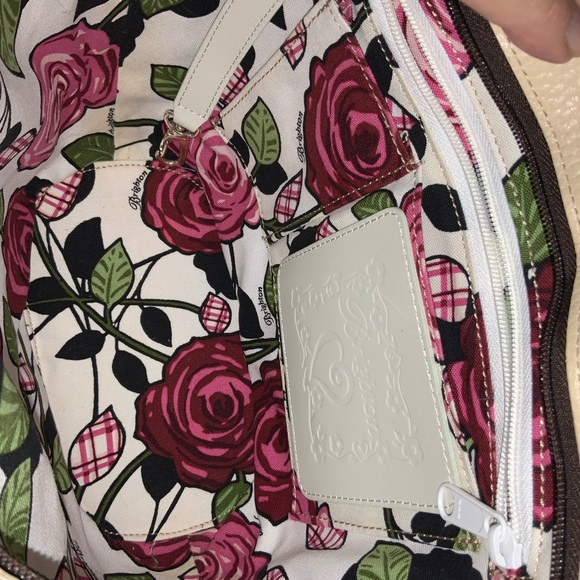 Brighton Woven Straw & Embossed Leather Shoulder Bag - Picture 6 of 15